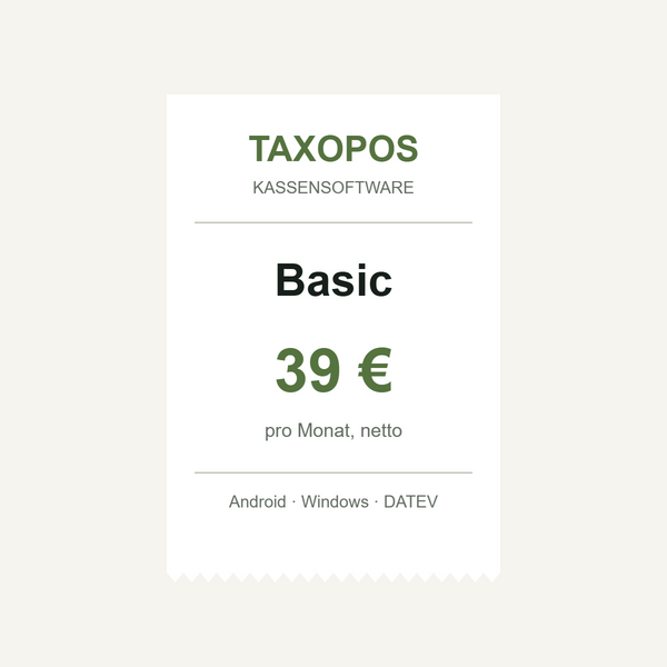 TAXOPOS Basic – Kassensoftware im Monatsabo